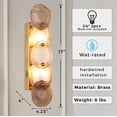 thumbnail image 2 of Organic Agate Stone Wall-Mounted Sconce, 26 Inch Natural Wall Light, Unique Elegant Wall Sconce for Entryway, Living Room, 2 of 12