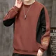 thumbnail image 4 of Ropa para hombre, sudaderas empalmadas, sudaderas para hombre, sudaderas con capucha azules sin capucha bordadas de alta calidad, sin marca, overfit de otoño, 4 of 5
