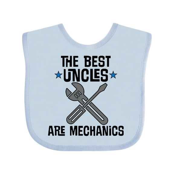Inktastic Best Uncles Are Mechanics Boys or Girls Baby Bib
