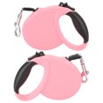 thumbnail image 3 of Correa automática para caminar de color rosa, perfecta para cachorros juguetones Correa retráctil resistente para perros, 3 of 8