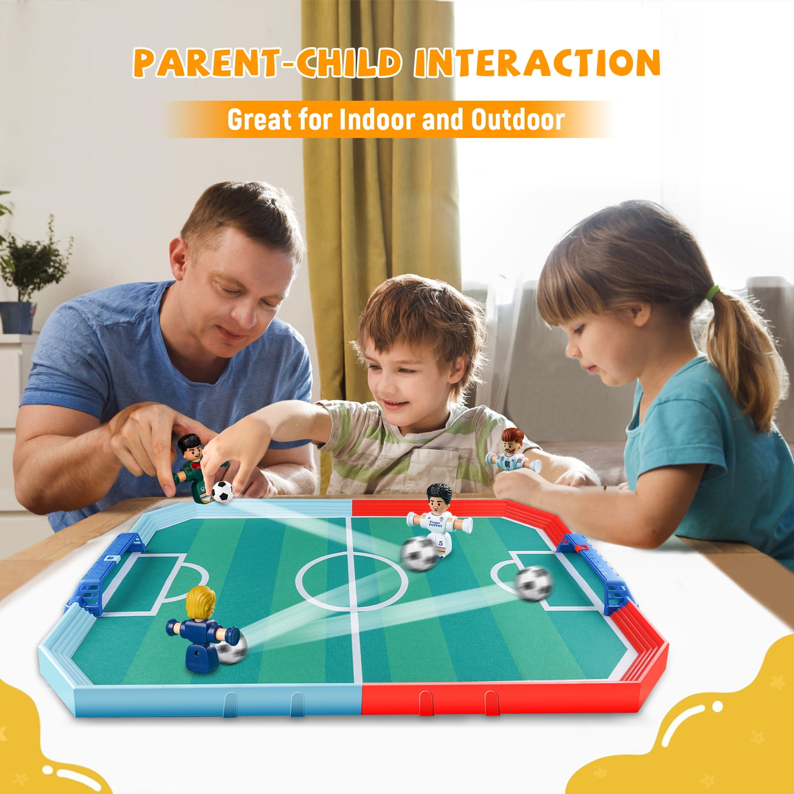 Mini Foosball Table Game for Kids Soccer Game Set Gifts Boys Toy Football Games Board for Indoor Sports Game Room Pinball Interactive Birthday Gift Toys for 3 4 5 6 7 8-12 Year Old Family Gatherings