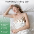 thumbnail image 2 of Luxury Organic Tencel & Viscose from Bamboo Cooling Sheet Set,Silky Soft Lyocell Sheets with Deep Pocket, Hypoallergenic Breathable Bedding Pillowcases (White, King), 2 of 4