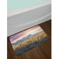 thumbnail image 2 of Arizona Bath Mat, USA National Park Photo of Exotic Saguaro Cactus in Sunny Day with Mountains, Plush Bathroom Decor Mat with Non Slip Backing, 29.5" X 17.5", Multicolor, by Ambesonne, 2 of 2