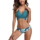 thumbnail image 1 of Sexy Halter para Mujer Bikini Push Up Parte Superior Inferior con Estampado Floral Traje de Baño de Dos Piezas Valle Verde XS Valle Verde XS Xishao ropa, 1 of 1