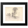 thumbnail image 2 of Vilhelm Hammershøi 24x20 Black Modern Framed Museum Art Print Titled - Landscape with Scattered Trees. 'Ryet' by Farum Lake (1896 - 1897), 2 of 5