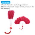 thumbnail image 4 of Abanico de Plumas Rojo Oscuro Vintage Plegable Abanico de Mano de Plumas para Fiesta de Halloween, Boda y Decoración de Baile, 4 of 7