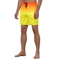 thumbnail image 4 of Unique Bargains Men's Drawstring Waist Colorful Pattern Hawaiian Swim Board Shorts 36 Yellow, 4 of 6