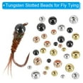 thumbnail image 4 of Uxcell 2mm Fly Tying Tungsten Beads Slotted Tungsten Beads Tungsten Round Ball Beads Gold Tone 50 Pcs, 4 of 7