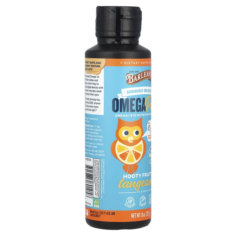 Barlean's, Fish Oil, 8 oz Liquid, Omega Pals Hooty Fruity
