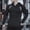 Black, variant on Men's Half Zip Slim Hooded Top, Contrast Decorative Strips, Raglan Sleeve Cutting, Fit Long Sleeve Sports Shirt for Fitness and Outdoor Activities Black XXXL