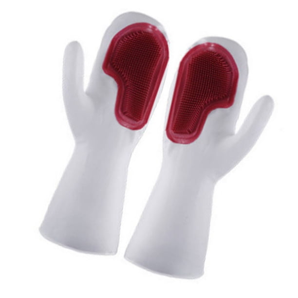 Guantes de Fregado de Cocina, Guantes de Limpieza de Silicona aislados imperesles, Guantes para lavar platos para tareas domémicas