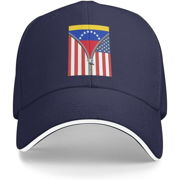 Sa American Venezuela Venezuelan Flag Baseball Cap Men Women Classic Adjustable Hat Truck Cap for Men and Women Black