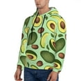 thumbnail image 3 of Kdxio Avocado With Seeds Print Mens Casual Hooded Collar Drawstring Hoodies Pullover Sweatshirts Casual Long Sleeve Shirts-X-Large, 3 of 7