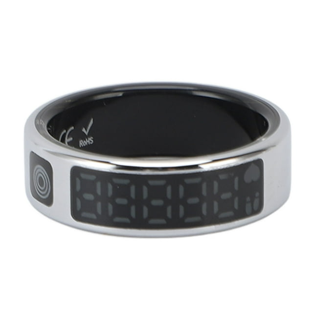 Smart Ring Health Tracker with Screen IP68 Activity Tracker Ring Touch Page Turner Control Multiple Sports Modes