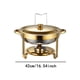 thumbnail image 5 of Juego de buffet Chafing Dish Juego de calentador para catering Chafer y buffet multiusos Oro, 5 of 9