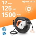 thumbnail image 4 of Retractable Power Cord Reel, 50ft 12AWG/3C SJT Heavy Duty Extension Cord Stora Reel Wall/Ceiling Mount, 4 of 6