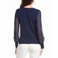 thumbnail image 2 of T Tahari womens  Blouson Sleeve Rib Cardigan, XL, Blue, 2 of 3