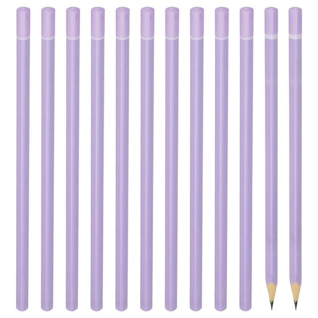 Lápices de Madera Triangulares Uxcell al por mayor, Paquete de 12 Lápices de Grafito HB para Suministros de Oficina, Marcado de Ingeniería, Escritura y Dibujo Artístico, Púrpura