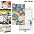 thumbnail image 2 of Coolnut Towels Set of 2 Boho Colorful Flowers Print for Bathroom Kitchen Travel 16×28 inch, Cotton Bath Towels Lightweight Quickdry for Bathroom Ktichen Travel SPA Gym, 2 of 6