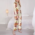 thumbnail image 3 of Fotbe Frog Sitting On Mushroom Conjunto de Pijama de Manga Larga para Mujer con Estampado, Ropa de Dormir de 2 Piezas, Conjunto de Casa Suave y Cómodo con Bolsillos-XX-Large, 3 of 7