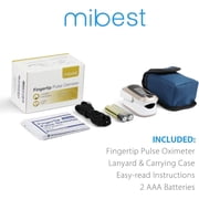 mibest OLED Finger Pulse Oximeter, O2 Meter, Dual Color White/Luxury Gold