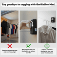 thumbnail image 2 of GorillaLine Max - Retractable Clothesline Indoor Outdoor Clothes Line - Heavy Duty Clothes Drying Laundry Line - Wall Mounted Drying Rack - Air Dry Clothing - Max Tighten with GorillaGrip, 2 of 9