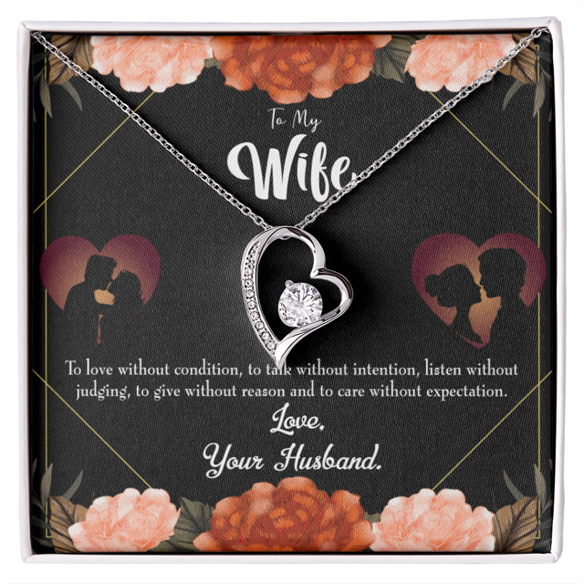 À Ma Femme Love Talk Écoute Forever Collier avec Carte Message
