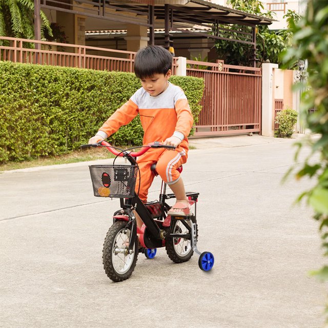 FENGGUIQU 1 Set Universal Training Wheel Steel Blue for Child Training