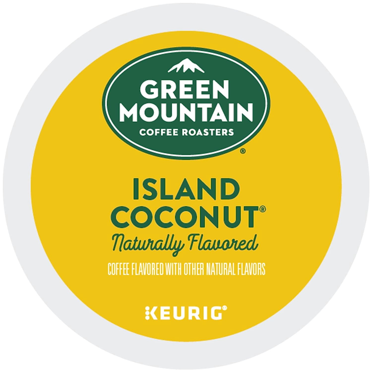 Green Mountain Coffee Roasters Island Coconut Keurig Single-Serve K-Cup Pods, Light Roast Coffee, 96 Count (4 Packs of 24)