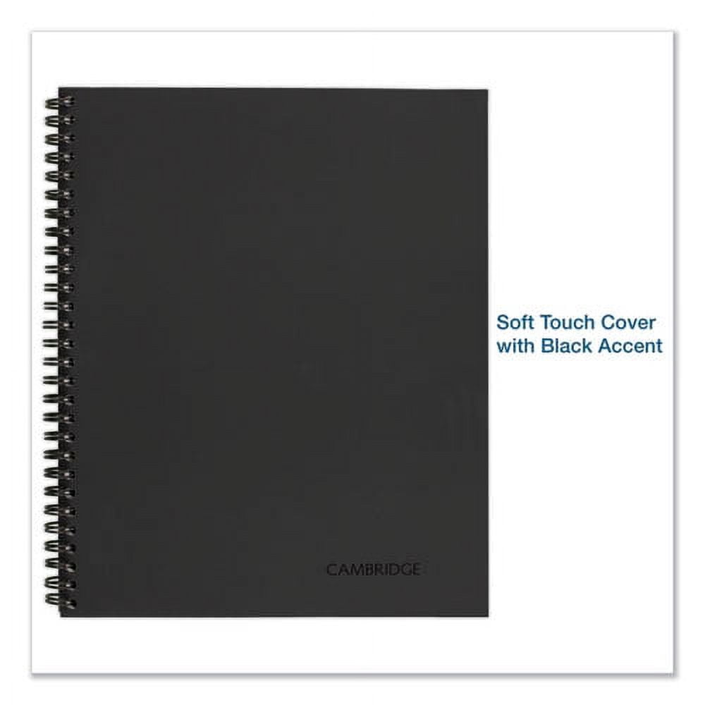 Wirebound Guided Meeting Notes Notebook, 1 Subject, Meeting-Minutes/notes Format, Dark Gray Cover, 11 X 8.25, 80 Sheets | Bundle of 2 Each