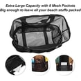 thumbnail image 3 of HUGFEGWE Large Capacity Mesh Beach Bag, 8 Separate Pockets, Waterproof Material, Breathable Design for Vacation Swimming CJB91-111224, 3 of 9