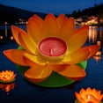 thumbnail image 4 of Serenity Glow EVA Lotus Wishing Lamp, Artificial Floating Flower Candle Light, Waterproof Luminous LED for Rivers & Ponds, Festival & Prayer Decoration, 4.49 Inch, 4 of 7
