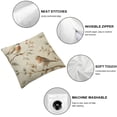 thumbnail image 4 of Wuche  Adorable Bird Throw Pillow Cover Willow Branch Cute Robin Rustic Vintage Animal Watercolor Print Cozy Square Cushion Case for Men Women Boys Girls Room Home Decor  18x18 Inch Short plush, 4 of 5