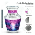 thumbnail image 2 of MUKTIVE Cherry Blossom Funeral Urns for Adult Male, Memorial Pink Butterfly Urn for Ashes for Women, Decorative Blue Cremation Urn, Burial Urns for Human Ashes, 3 Inch, 2 of 7