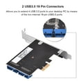 thumbnail image 4 of PCIE USB 3.0 Card, Pci-e USB 3.0 Header, Gold-plated Interface Computer Accessory For PCI-E X1 X4 X8 X16 Slot Office Home, 4 of 8