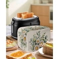 thumbnail image 4 of Daisy Flower Toaster Cover 4 Slice, Large Kitchen Appliance Covers, Vintage Farmhouse Rustic Floral Plant Toaster Oven Cover with Loop, Bread Machine Cover Polyester Dust Cover Protection, 4 of 4