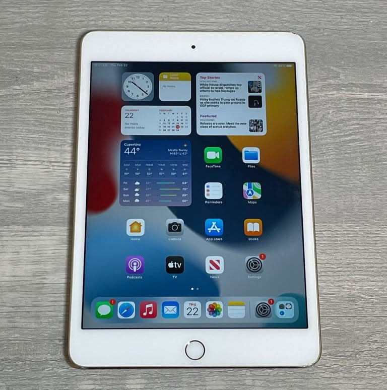 Apple, iPad mini 4 Wi-Fi, 128GB, Space Gray, Retina display