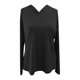 thumbnail image 4 of Camiseta informal con capucha para mujer - Top de manga larga para primavera/otoño - Protección solar UPF 50+, cintura ajustada, 4 of 4