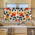 thumbnail image 2 of Yayeee Kitchen Curtains Tier Set of 2 Light Filtering 57"x36" Over Sink Window Panels, Floral Pattern, 2 of 7