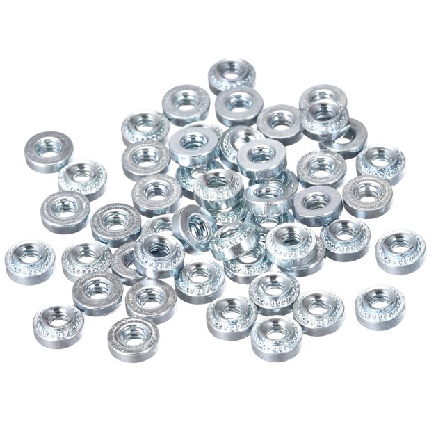 Unique Bargains Self -Clinching Nuts,#4-40x0.1-Inch Carbon Steel Rivet Nut Round Head Steel Metal Sheet Mounting Fastener 50pcs