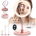 thumbnail image 1 of Ring Light Selfie Ring Light with Foldable Stand and Mobile Phone Holder, Dimmable Live Light 3 Light Modes and 10 Brightness Levels, for Tiktok, Youtube, Video Recording, 1 of 7