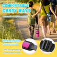 thumbnail image 4 of Nuovoware Water Bottle Carrier Bag with Adjustable Shoulder Hand Strap and 2 Pocket, Sling Neoprene Sleeve Sports Accessories for Hiking Travelling Camping, 25oz, Magenta, 4 of 7