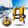 thumbnail image 2 of Automatic Inflatable Life Jacket for Adults Maximum Buoyancy Vest Emergency PFD Water Sports Gear, 2 of 9