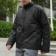 thumbnail image 6 of Jackets for Men Windproof Waterproof Jacket Zipper Stand Collar Long Sleeves Casual Solid Outwear Sports Coat,Top for Men Black, 6 of 6