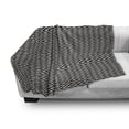 thumbnail image 2 of Retro Soft Flannel Fleece Throw Blanket, Abstract Art Continuous Edgy Lines with Zigzags Monochromatic Design, Cozy Plush for Indoor and Outdoor Use, 50" x 70", Charcoal Grey Eggshell, by Ambesonne, 2 of 5