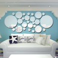 thumbnail image 1 of Anself 3D Espejo Pegatinas de pared DIY Tatuajes de pared Pegatinas redondas para la decoración de la habitación Adepaton LKX-0213, 1 of 4