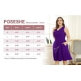 thumbnail image 2 of POSESHE Plus Size Women's Solid Sleeveless Evening Gown, Flowy V-Neck Midi Dress with Pockets, 2 of 5