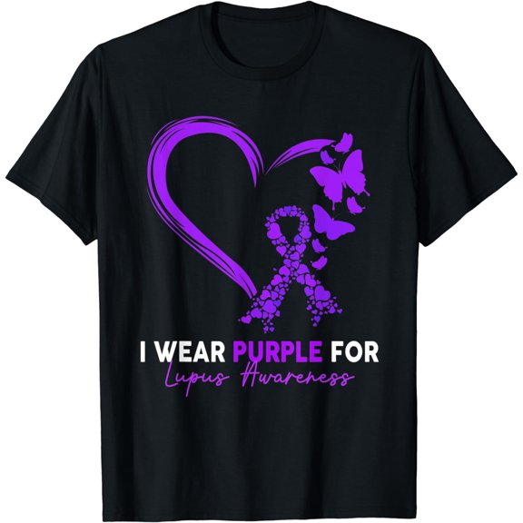 I Wear Purple For Lupus Awareness Survivor Warrior T-Shirt