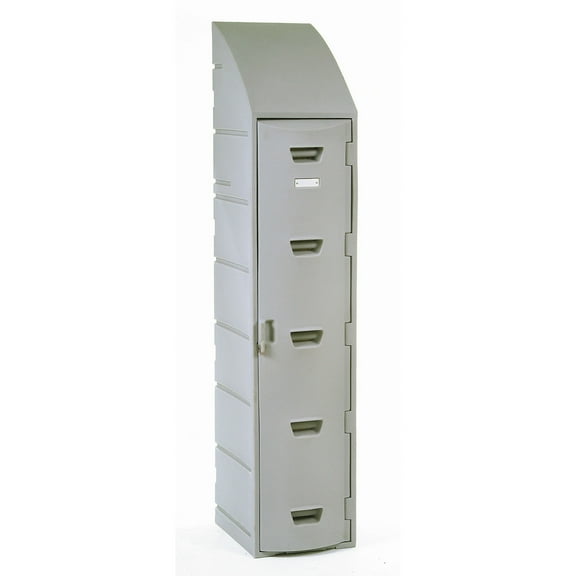 Remcon 15501560001027 15 x 18 x 73 in. Single Tier Plastic Lockers with Sloped Top, Gray