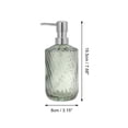 thumbnail image 4 of Unique Bargains 1 Pc Cylinder Twill Lines Soap Dispenser 15.22oz Cyan Silver Tone, 4 of 6